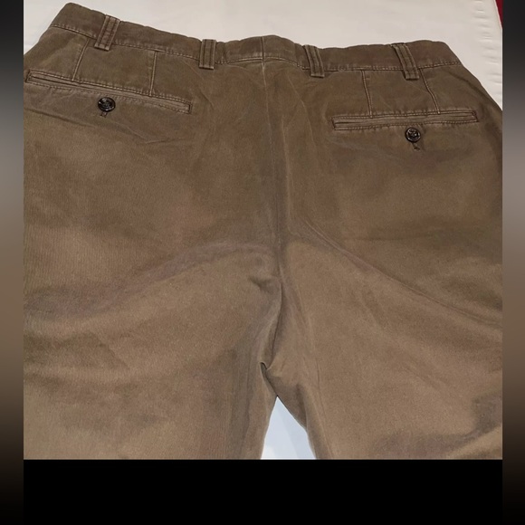 Hiltl Olive green PANTS Mens 32 SHORT LEGS German Design ZE600 chino Cotton Pant - Picture 9 of 16